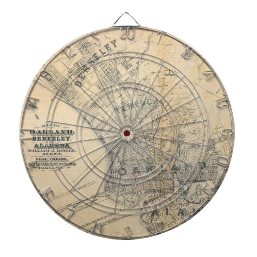 Oakland, Berkeley, Alameda. Dartbord (Voorkant)