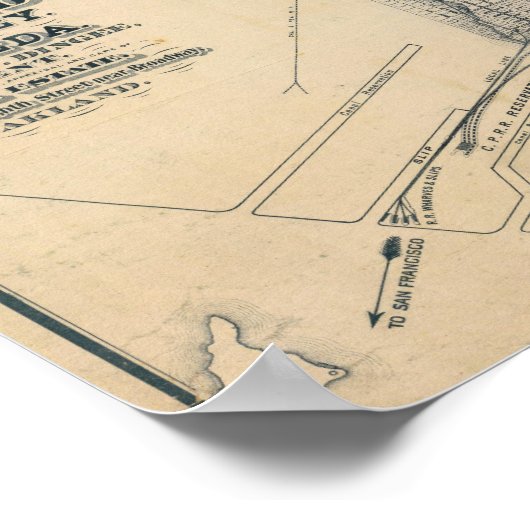 Oakland, Berkeley, Alameda Poster (Hoek)