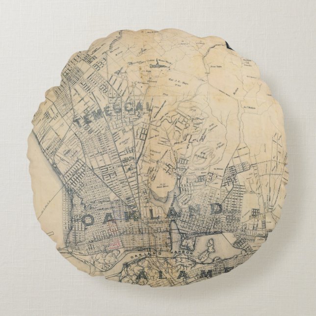 Oakland, Berkeley, Alameda Rond Kussen (Voorkant)