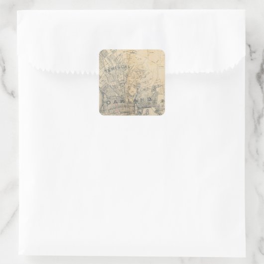 Oakland, Berkeley, Alameda Vierkante Sticker (Tas)