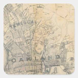 Oakland, Berkeley, Alameda Vierkante Sticker