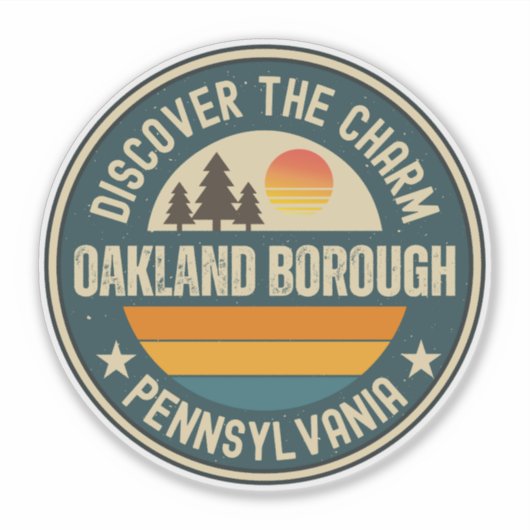 Oakland borough, Pennsylvania Sticker (Voorkant)