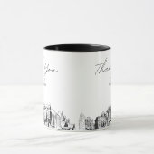 Oakland Bruiloft Minimal Aangepaste Koffie Mok (Midden)