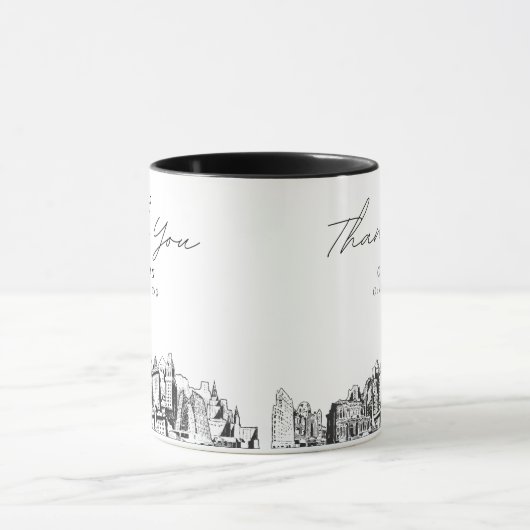 Oakland Bruiloft Minimal Aangepaste Koffie Mok (Midden)