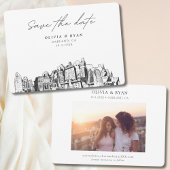 Oakland Bruiloft Modern Save the Date Kaart