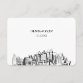 Oakland Bruiloft Traditionele RSVP Maaltijd Optie Informatiekaartje (Achterkant)