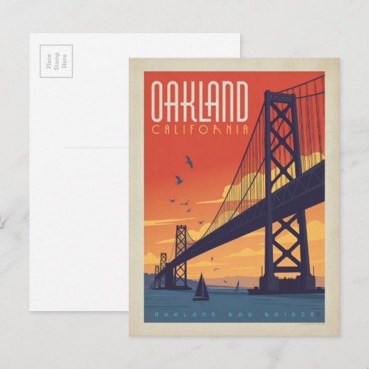 Oakland, CA Briefkaart (Voorkant / Achterkant)