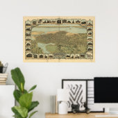 Oakland California 1899 Panoramic Map Poster (Thuiskantoor)