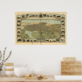Oakland California 1899 Panoramic Map Poster (Keuken)