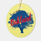 Oakland California, aangepast kerstfeest Keramisch Ornament (Links)