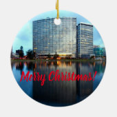 Oakland California, aangepast kerstfeest Keramisch Ornament (Achterkant)