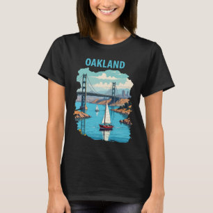 Oakland California Bay Bridge Haven Reis T-shirt