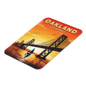 Oakland California Bay Bridge Sunset Magneet (Linkerzijde)