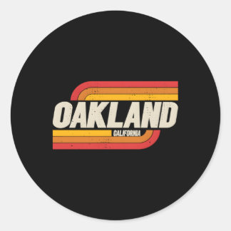 Oakland California CA City Ronde Sticker