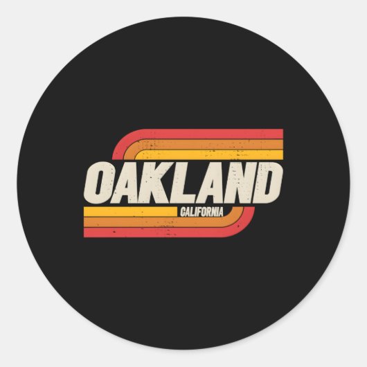 Oakland California CA City Ronde Sticker (Voorkant)