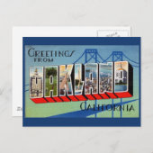Oakland California  Greeting Briefkaart (Voorkant / Achterkant)