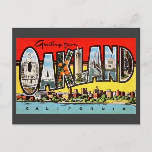 Oakland California Greeting Briefkaart (Voorkant)