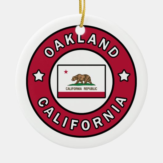 Oakland California Keramisch Ornament (Voorkant)