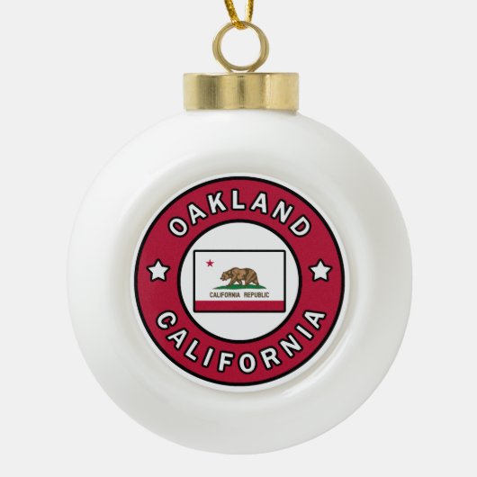 Oakland California Keramische Bal Ornament (Voorkant)