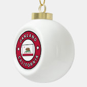 Oakland California Keramische Bal Ornament (Rechts)