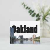 Oakland California met Oakland in de Sky Briefkaart (Staand voorkant)