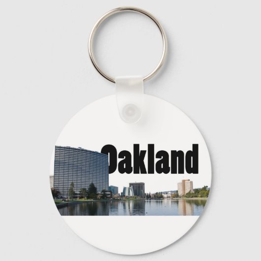 Oakland California met Oakland in de Sky Sleutelhanger (Voorkant)