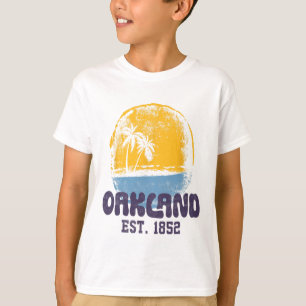 Oakland California Retro Surfer Vintage Strand Voo T-shirt