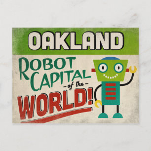 Oakland California Robot - Funny  Briefkaart