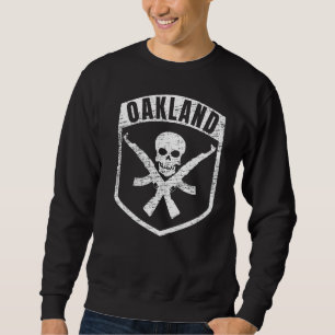 Oakland California Skull Ak 47 Hip Hop Rap Trui