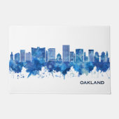 Oakland California Skyline Blue Deurmat (Voorkant)