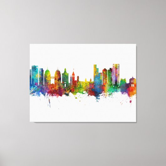 Oakland California Skyline Canvas Afdruk (Voorkant)