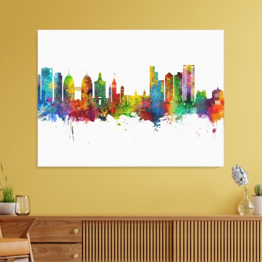 Oakland California Skyline Canvas Afdruk (Insitu (Woonkamer))