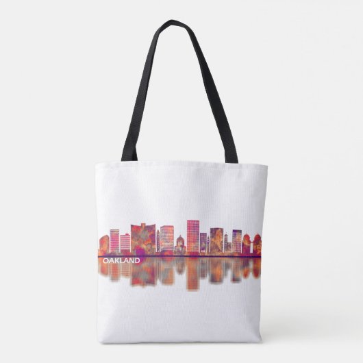 Oakland California Skyline Tote Bag (Achterkant)