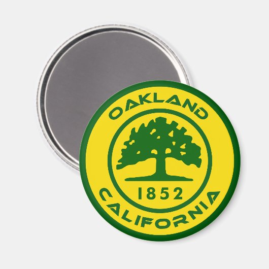 Oakland, Californië 1852 Magneet (Voorkant / Achterkant)