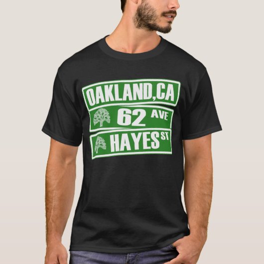Oakland, Californië (62e Ave, Hayes St) T-shirt (Voorkant)