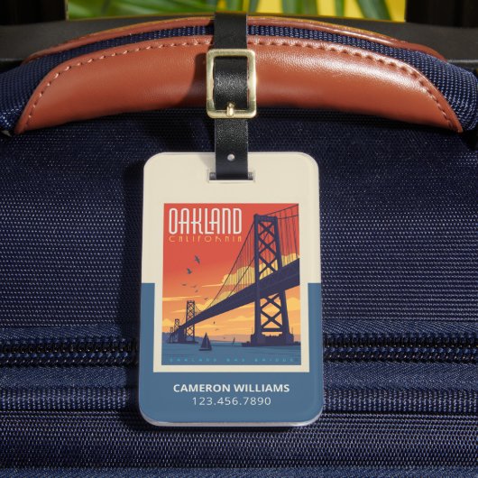 Oakland, Californië Bagagelabel (Voorkant Insitu 2)