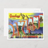Oakland, Californië Big Letters Briefkaart (Voorkant / Achterkant)