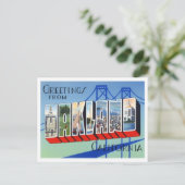 Oakland, Californië Big Letters Briefkaart (Staand voorkant)