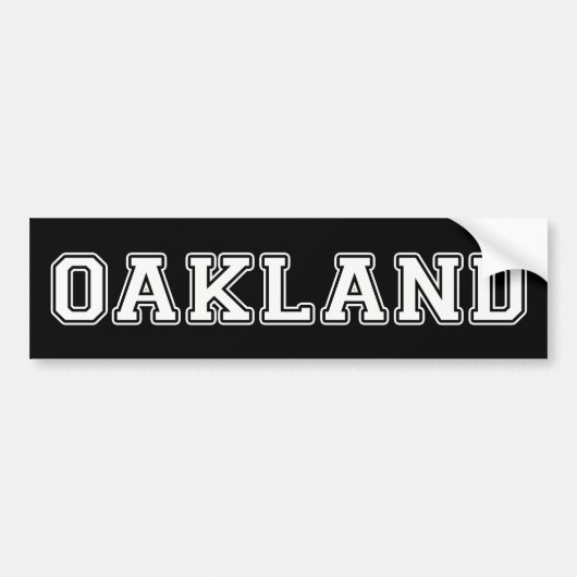Oakland Californië Bumpersticker (Voorkant)