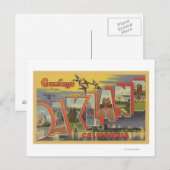 Oakland, Californië - de Grote Scènes van de Brief Briefkaart (Voorkant / Achterkant)