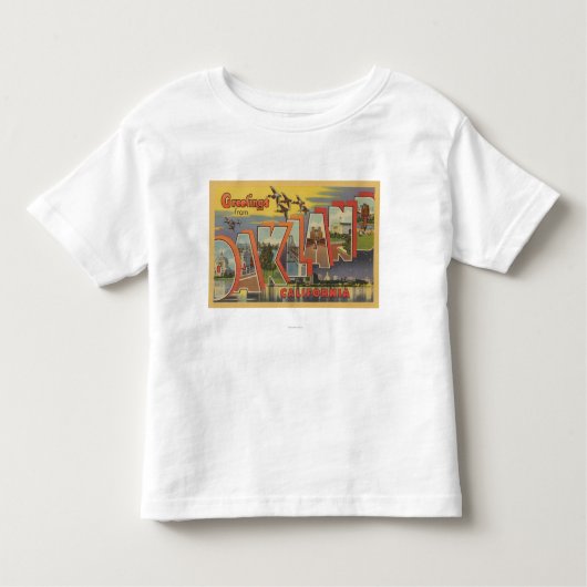 Oakland, Californië - grote letterscènes Kinder Shirts (Voorkant)
