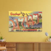 Oakland, Californië - grote lettertjes Canvas Afdruk (Insitu (Woonkamer))