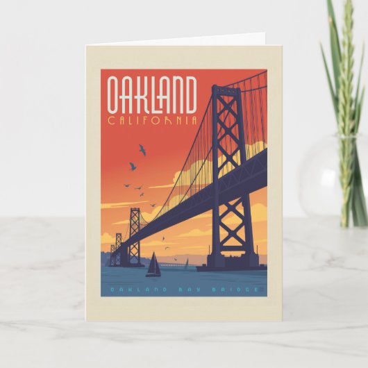 Oakland, Californië Kaart (Voorkant)