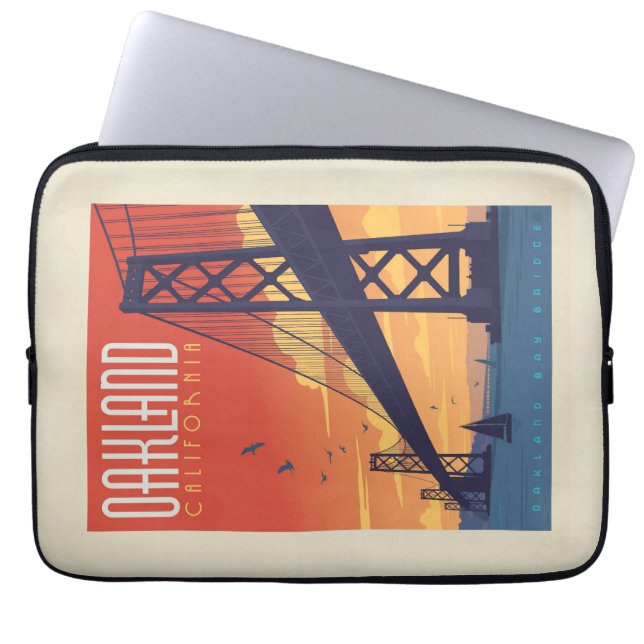 Oakland, Californië Laptop Sleeve (Voorkant)