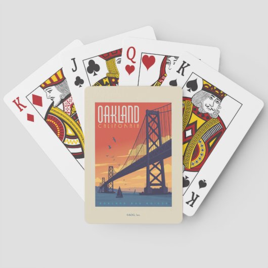 Oakland, Californië Pokerkaarten (Achterkant)