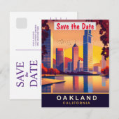 Oakland, Californië, Reisansichtkaart, Save The Date (Voorkant / Achterkant)