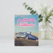 Oakland Californië reisposter Briefkaart (Staand voorkant)
