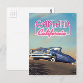 Oakland Californië reisposter Briefkaart (Voorkant / Achterkant)