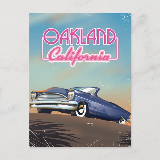 Oakland Californië reisposter Briefkaart (Voorkant)