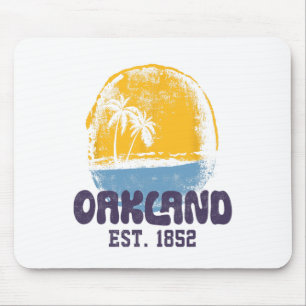 Oakland Californië Retro Surfer Vintage Strand Voo Muismat